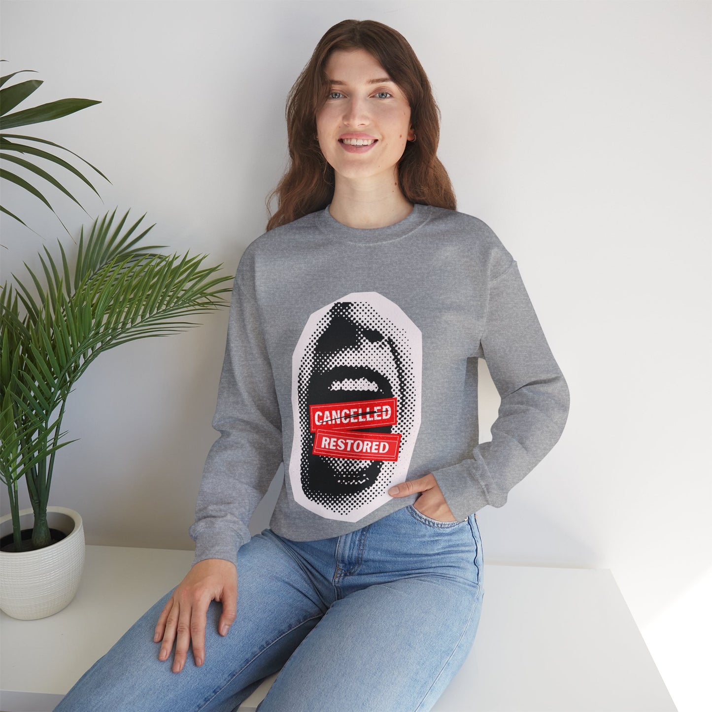 Screaming: Cancelled/Restored- Unisex Crewneck Sweatshirt