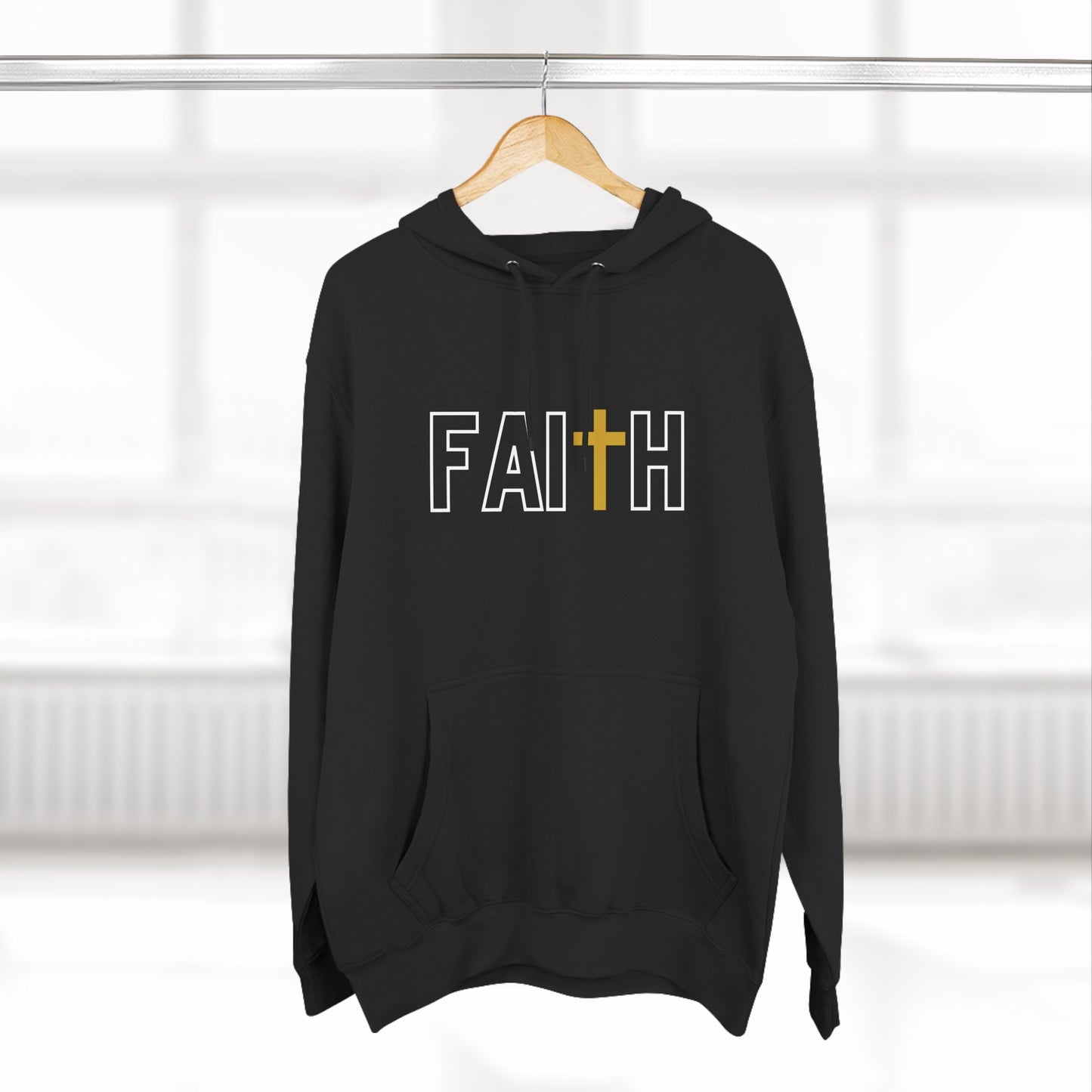 FAITH/Hebrews 11- Unisex Premium Pullover Hoodie (gold)