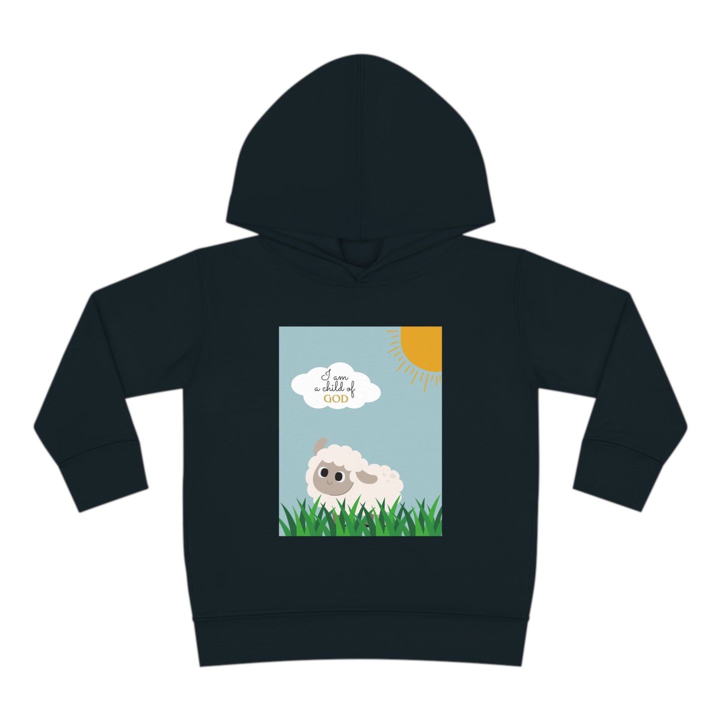 I am a child of God- Toddler Pullover Fleece Hoodie (adorable sheep)