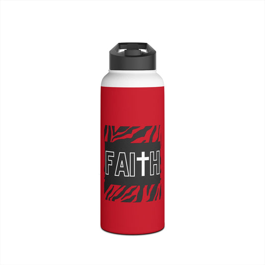 FAITH/Hebrews 11- Stainless Steel Bottle (red/zebra)