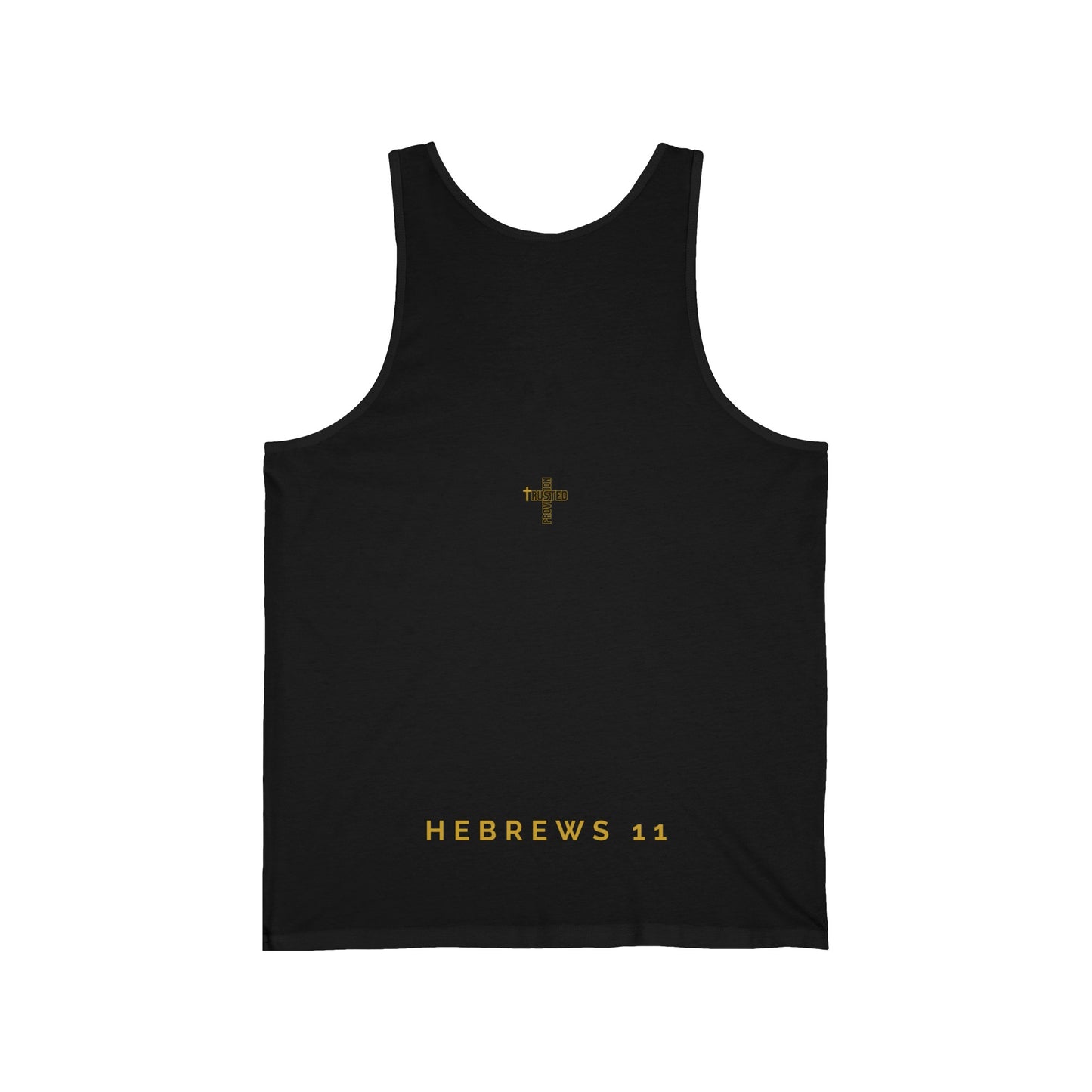 FAITH/Hebrews 11- Women's Jersey Tank (rose & gold)