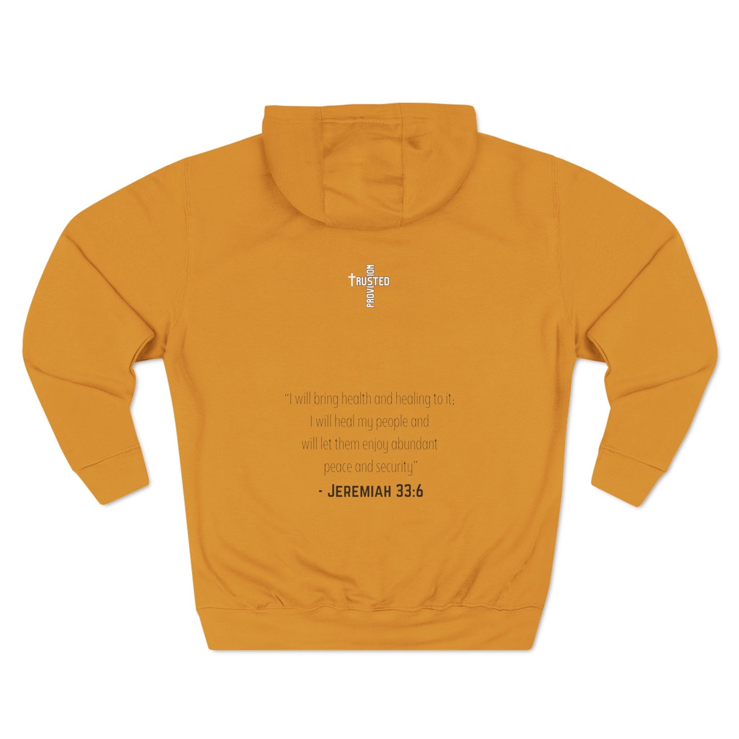 I'm living proof...Jesus Heals- Unisex Pullover Hoodie (Gold Edition)