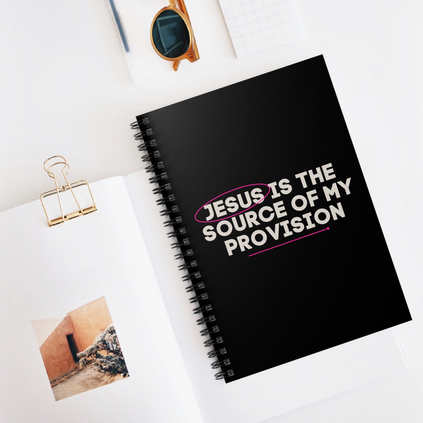 Jesus is the Source of My Provision- Spiral Notebook