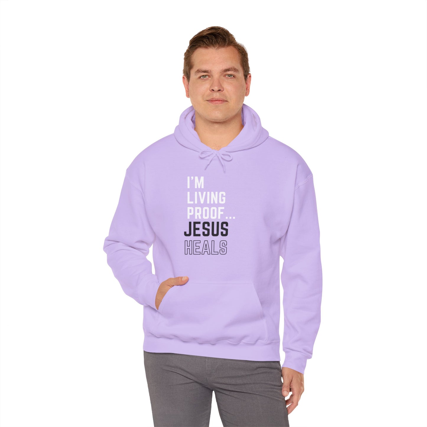 I am living proof...Jesus Heals- Unisex Hoodie