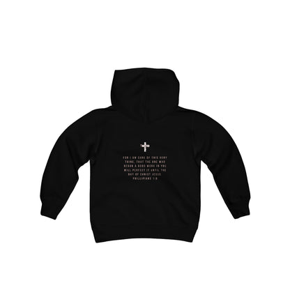 Work in Progress...- Youth Hoodie (rose letters)