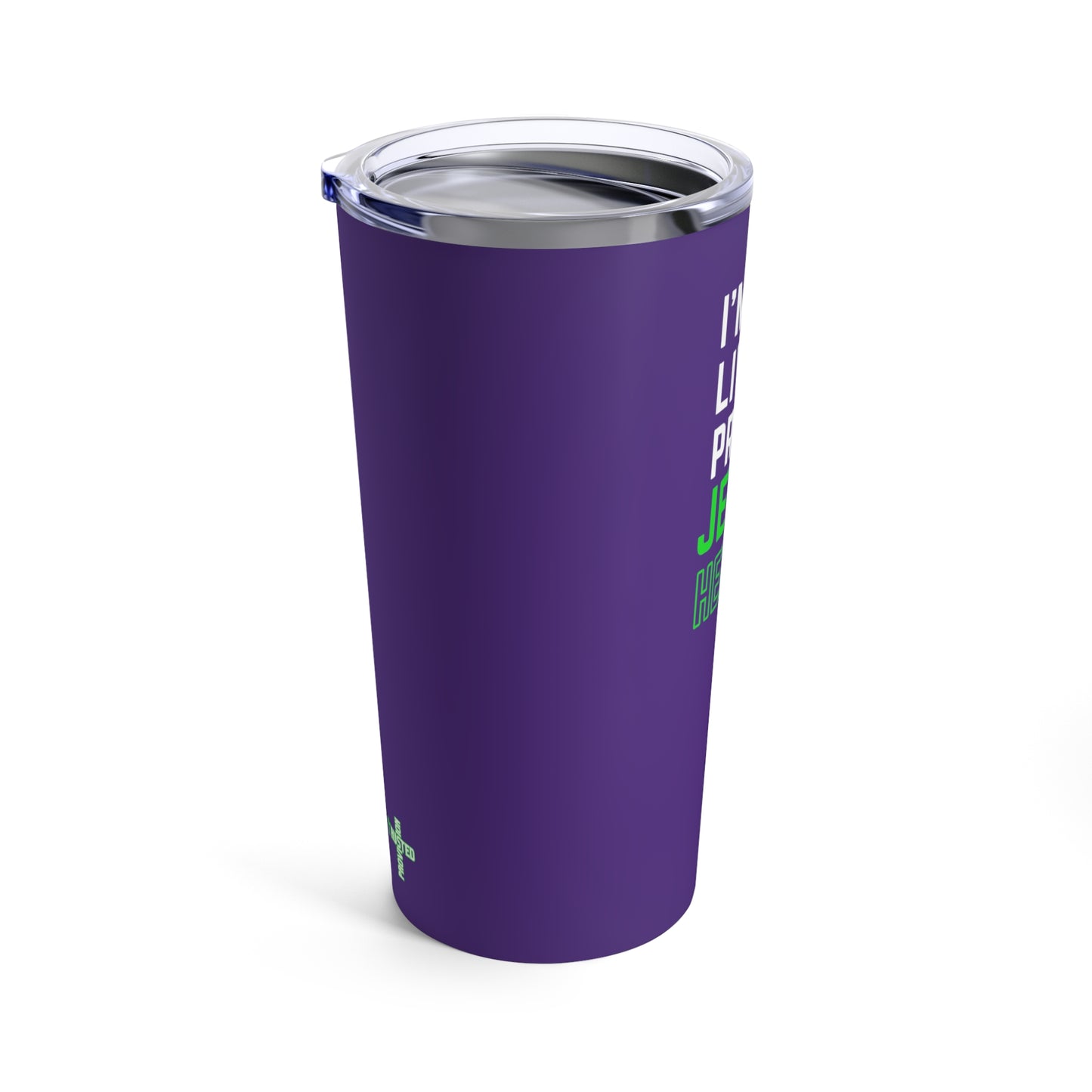 I'm living proof...Jesus Heals- 20oz Tumbler (purple)