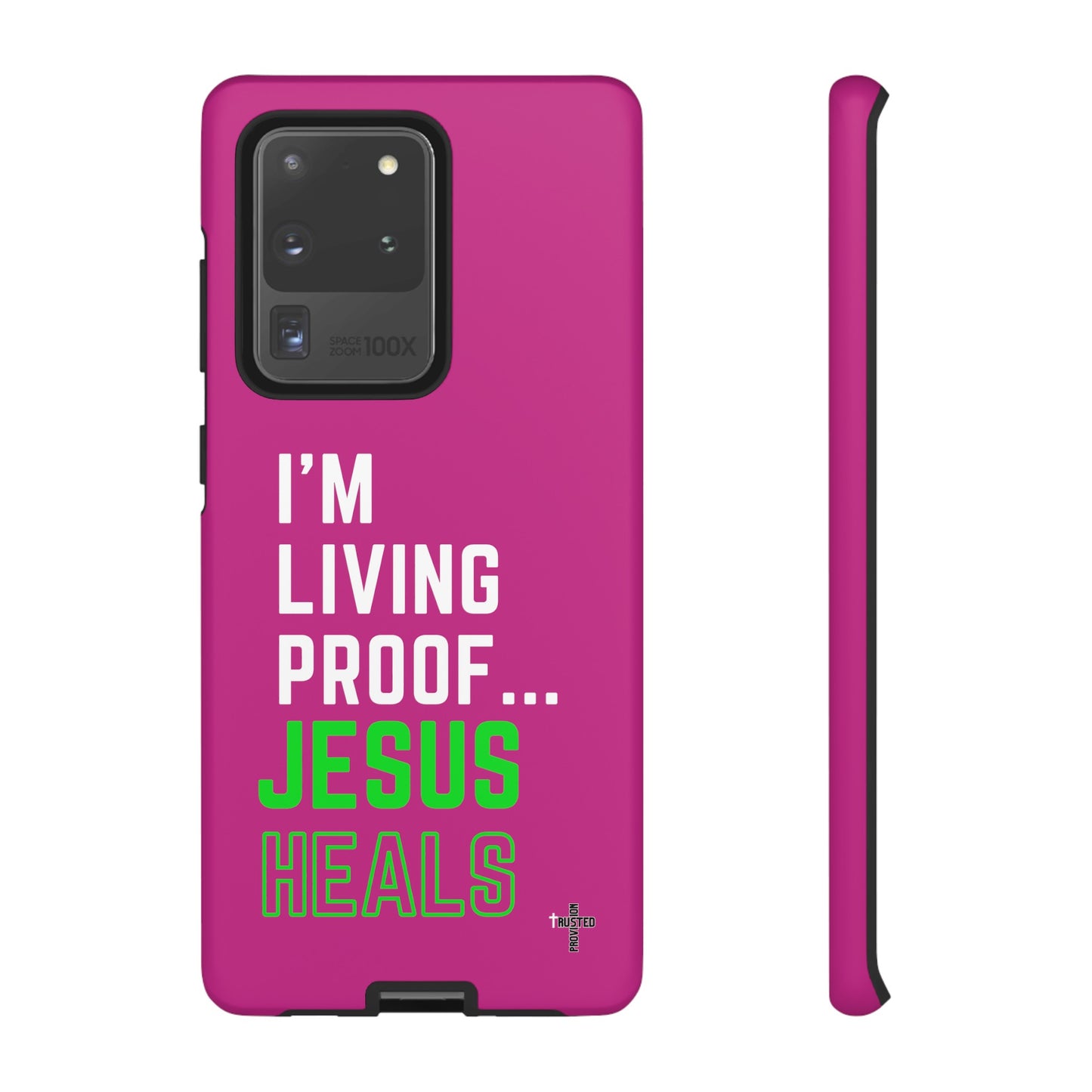 I'm living proof...Jesus Heals- Tough Case (pink)