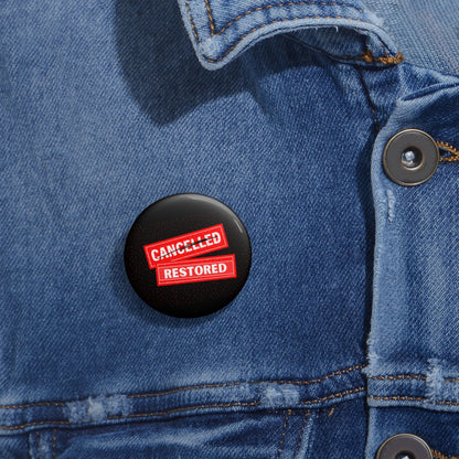 Restored- Pin Button (black)