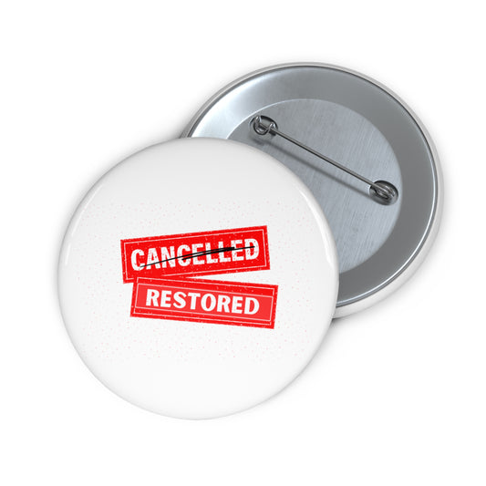 Restored- Pin Button (white)