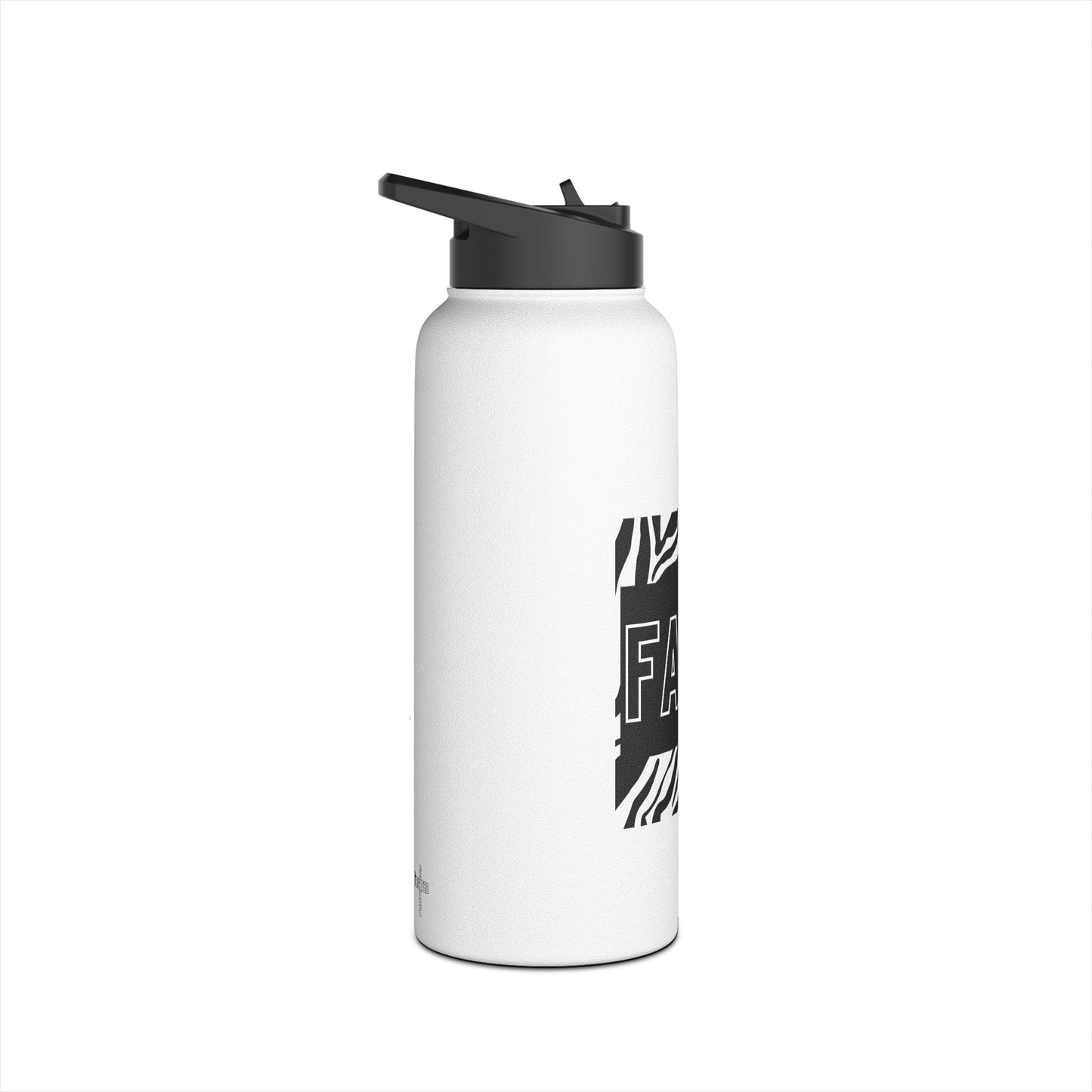 FAITH/Hebrews 11- Stainless Steel Bottle (white/zebra)