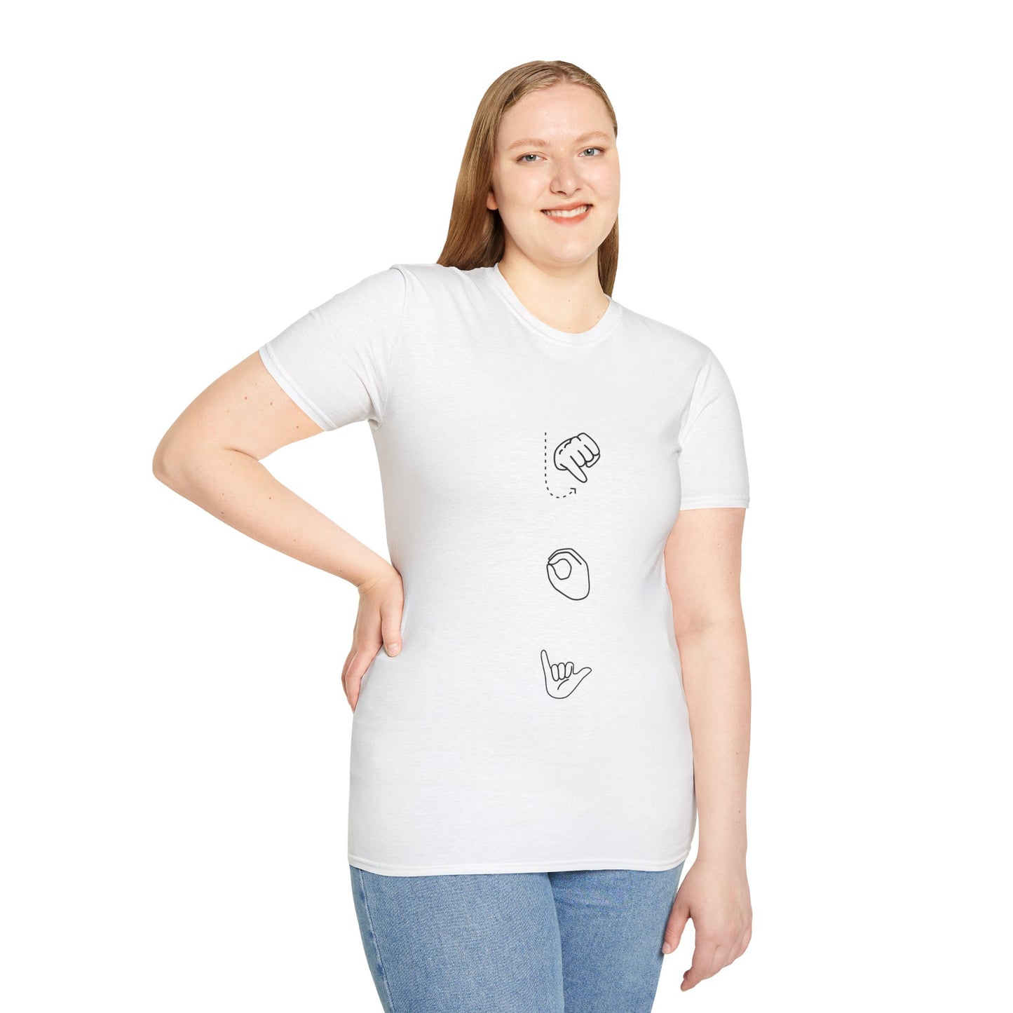 Joy- Unisex Softstyle T-shirt (sign language)