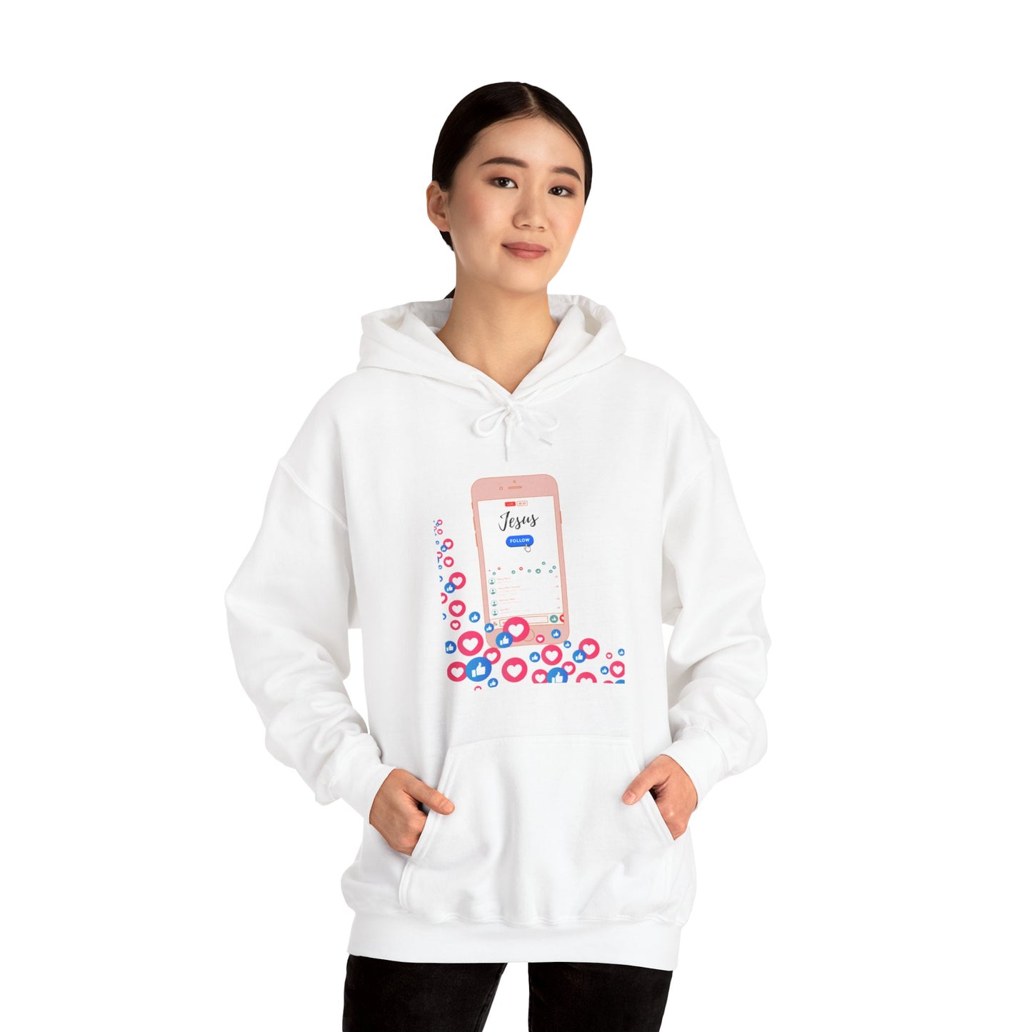 Follow Jesus- Women's Hoodie (pink)