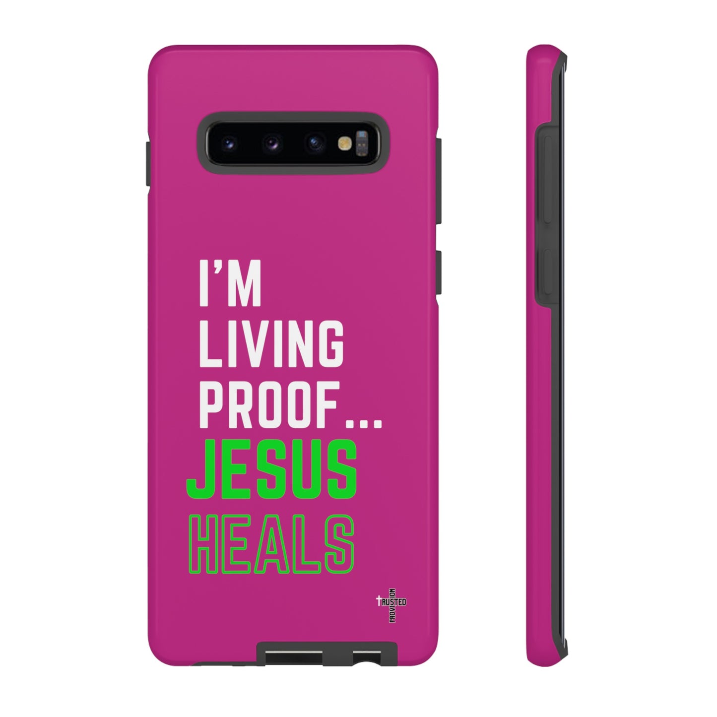 I'm living proof...Jesus Heals- Tough Case (pink)