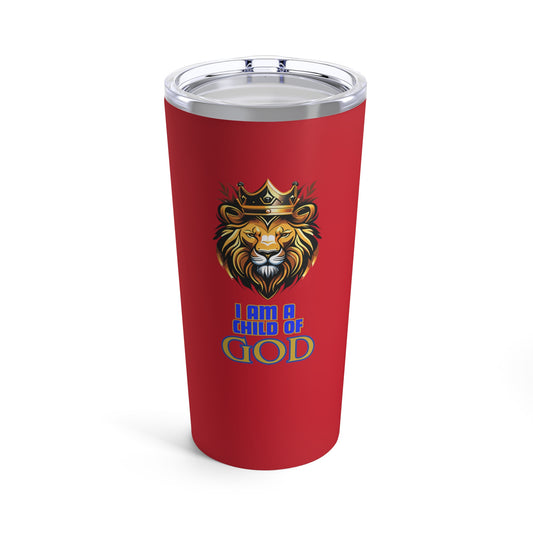 I am a child of God- 20oz Tumbler (red)