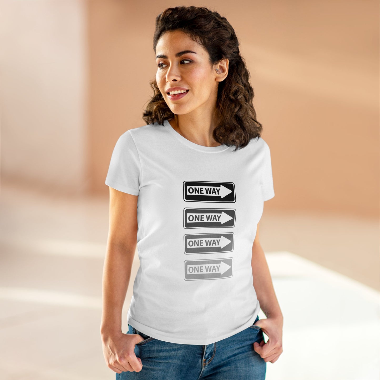 One Way- Women's Midweight Cotton Tee