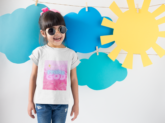 Praise God Girls' Christian T-Shirt – Cute & Faith-Inspired Apparel