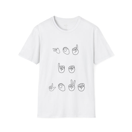 God is Love- Unisex Softstyle T-Shirt (sign language)