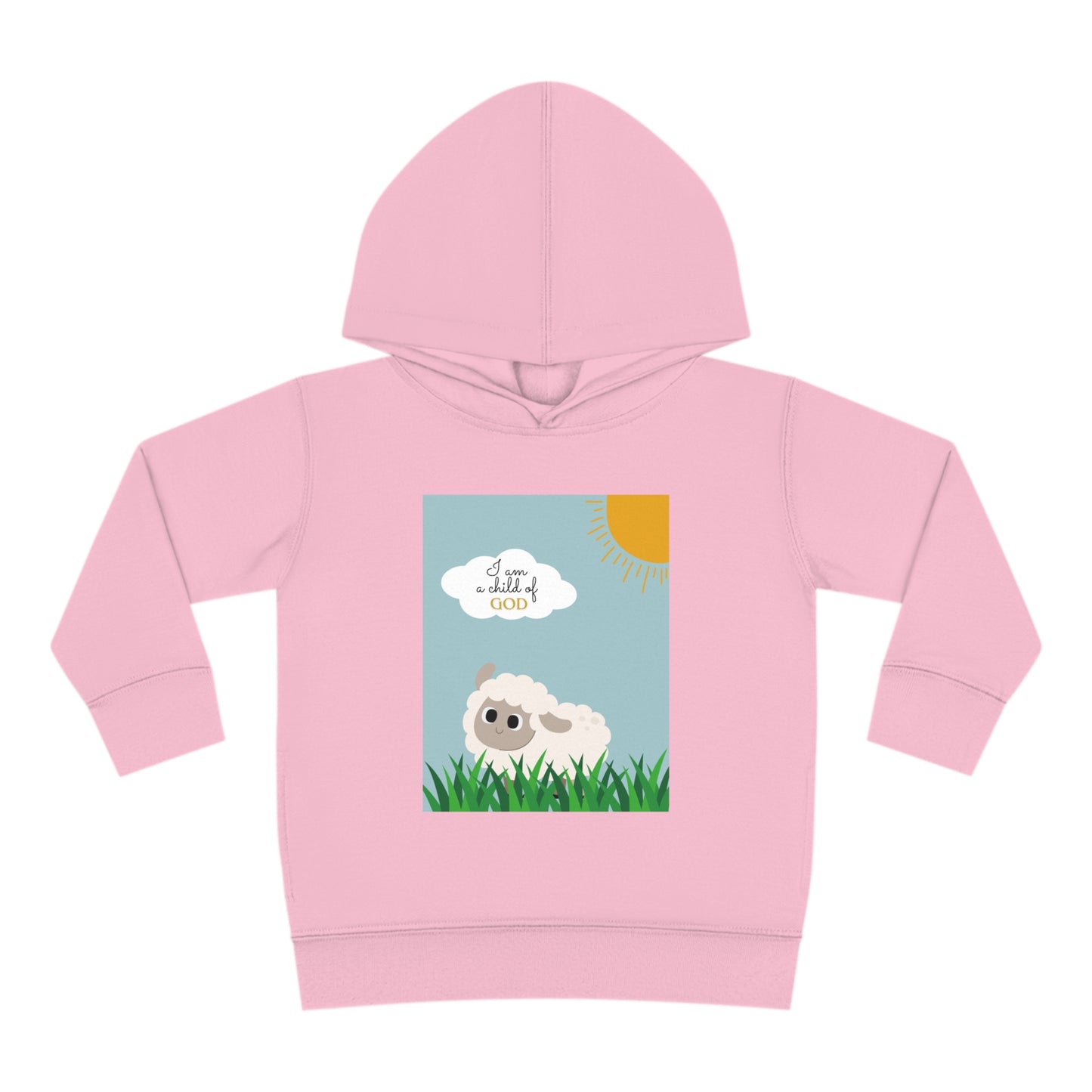 I am a child of God- Toddler Pullover Fleece Hoodie (adorable sheep)