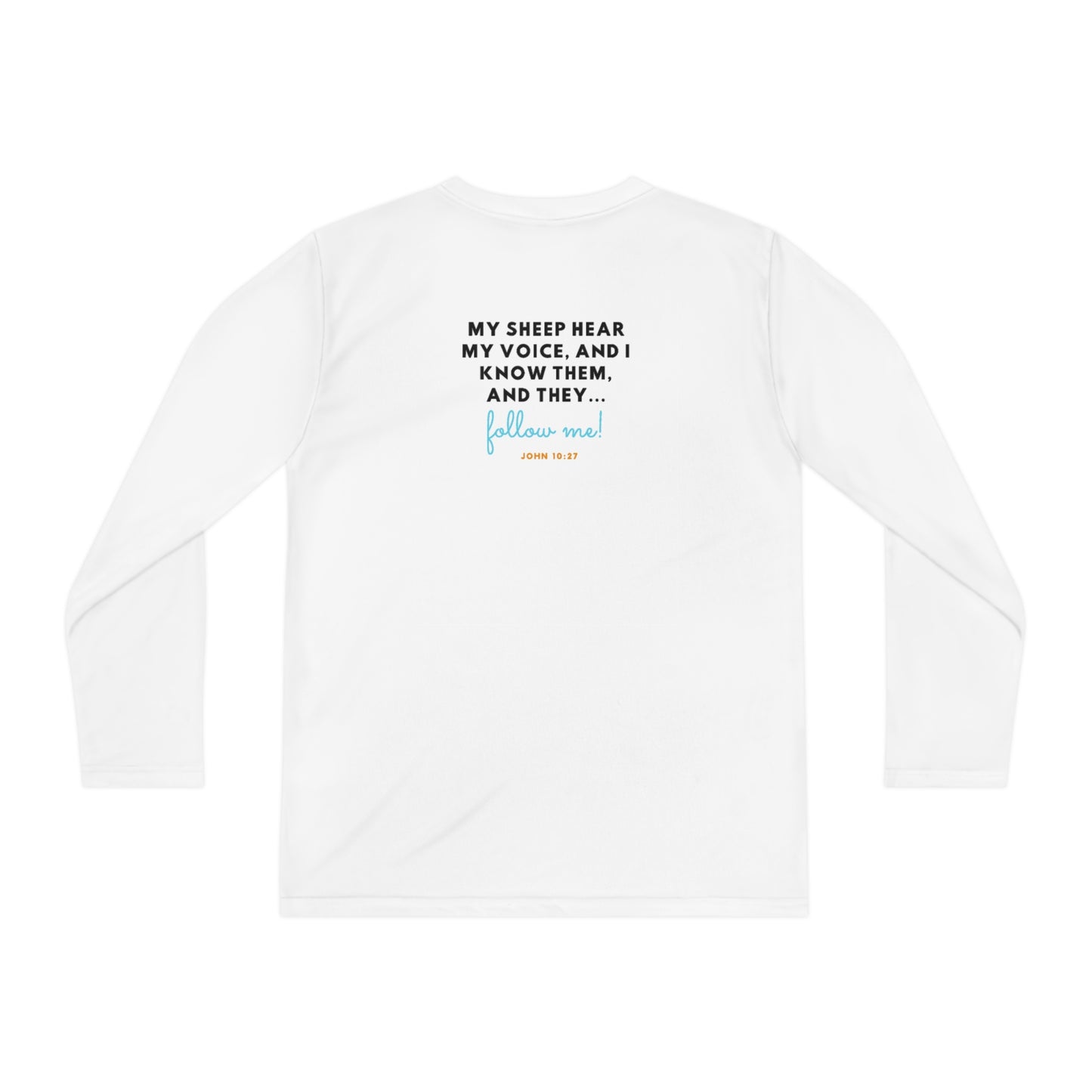 Follow Jesus- Youth Long Sleeve Competitor Tee (pink)