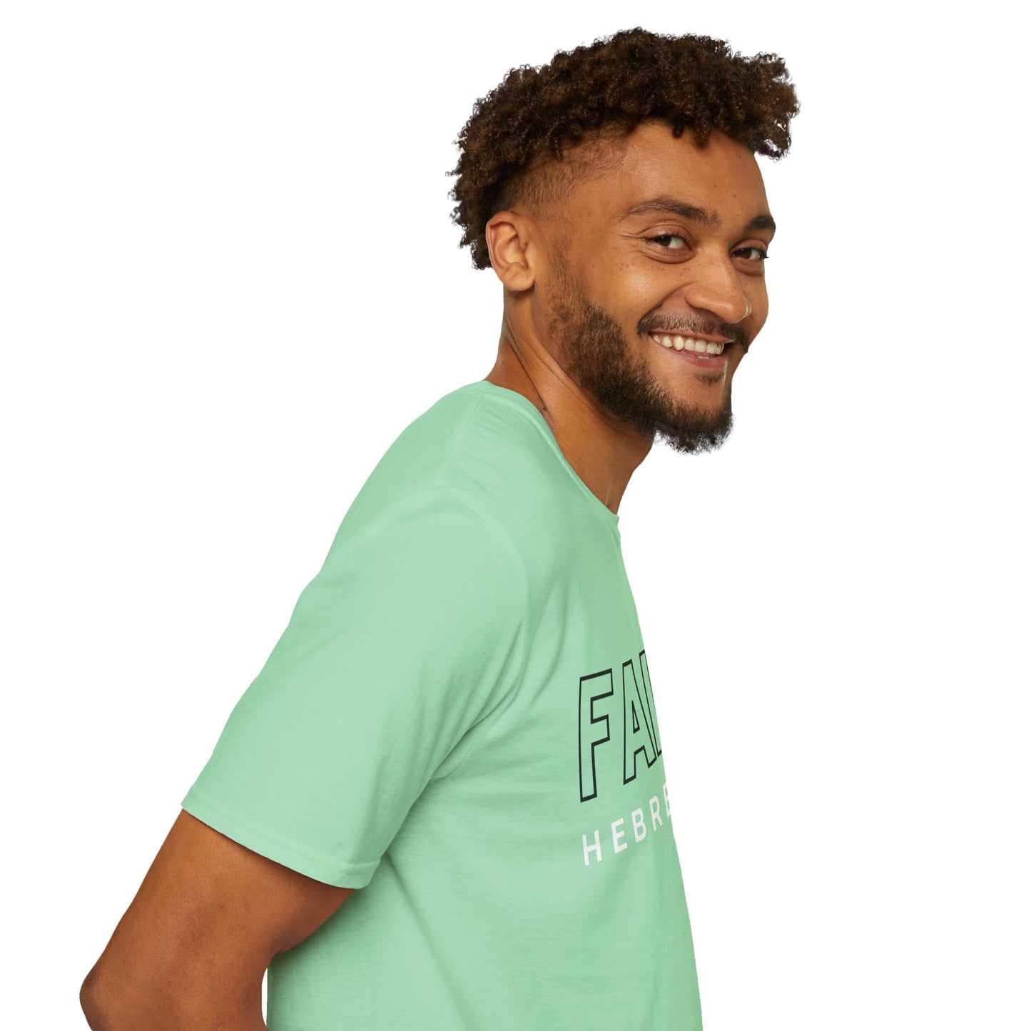 FAITH/HEBREWS 11- Unisex Softstyle T-Shirt (black & white)