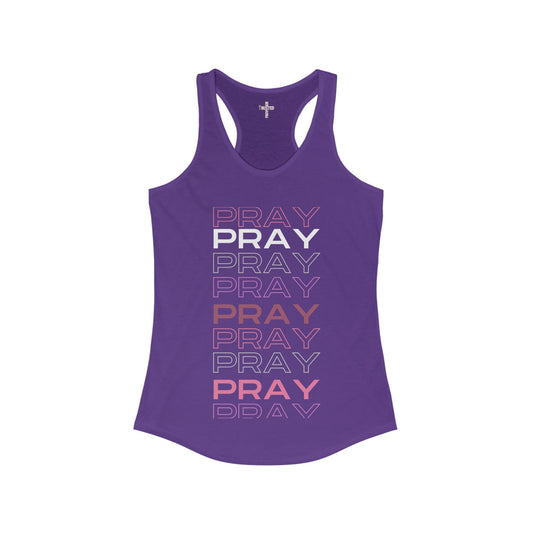 Pray-Women's Tri-Blend Racerback Tank