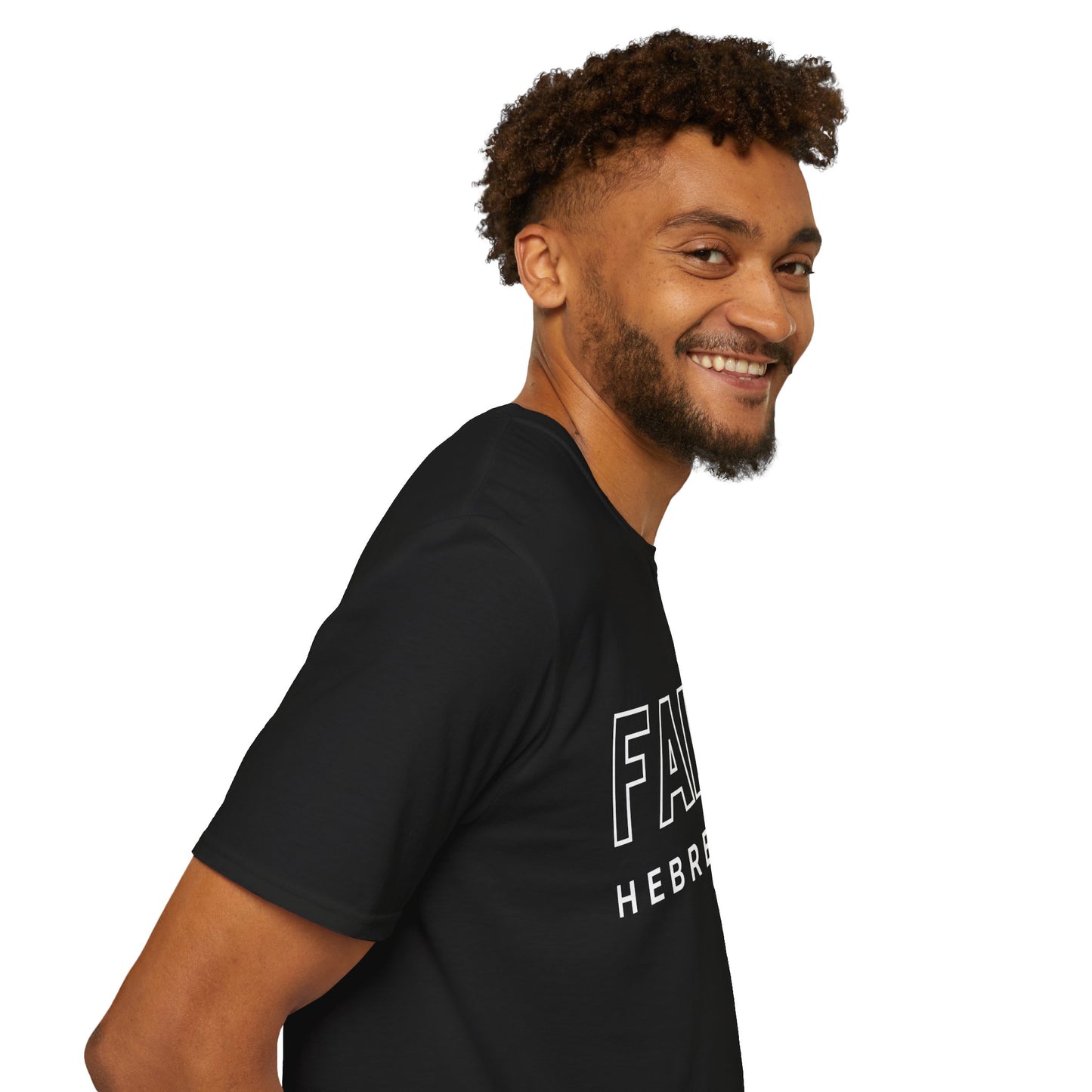 FAITH/HEBREWS 11- Unisex Softstyle T-Shirt (black & white)