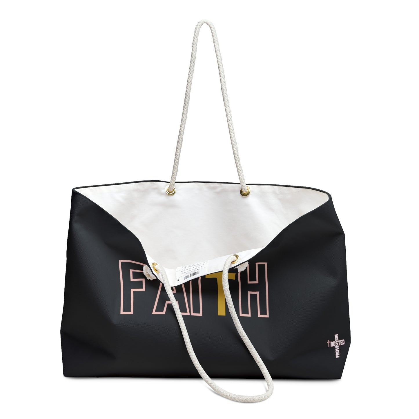 FAITH/Hebrews 11- Weekender Bag (black/rose/gold)