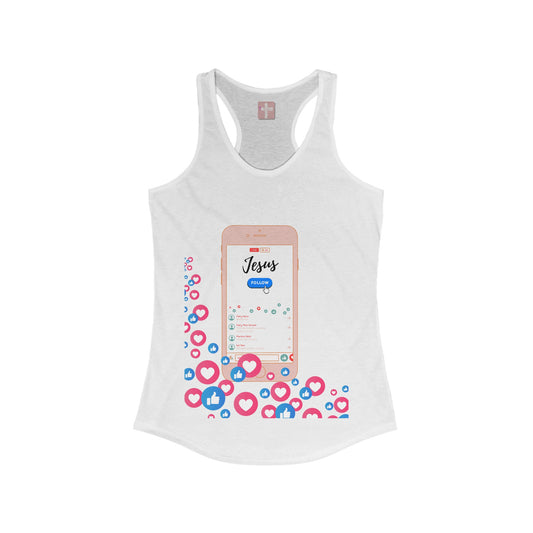 Follow Me- Flowy Racerback Tanktop (pink)