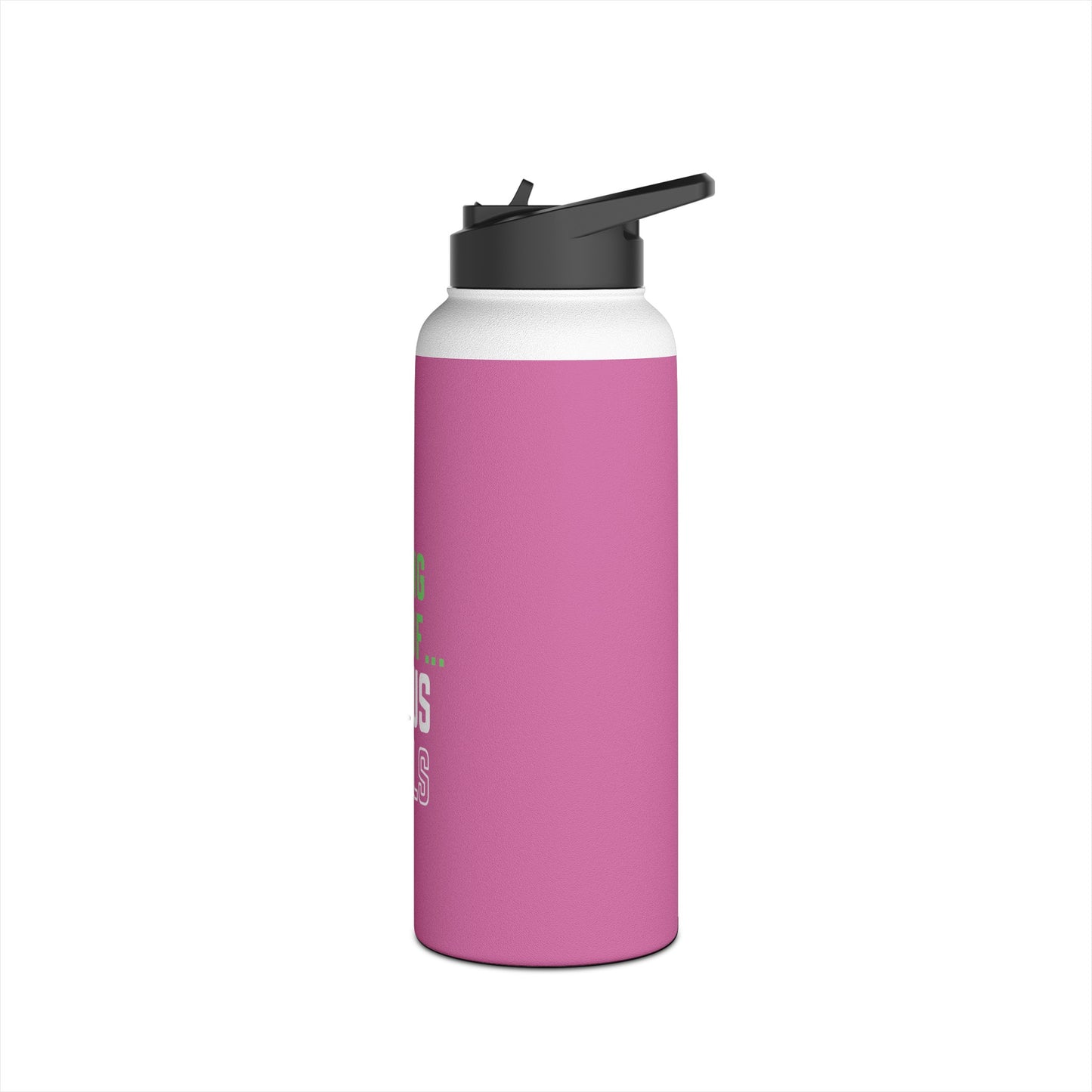 I'm living proof...Jesus Heals-  32 oz Stainless Steel Bottle (light pink)