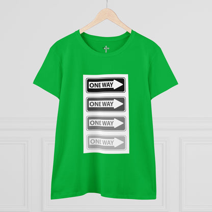One Way- Women's Midweight Cotton Tee