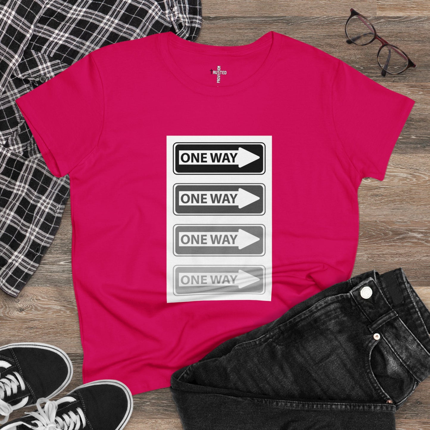 One Way- Women's Midweight Cotton Tee