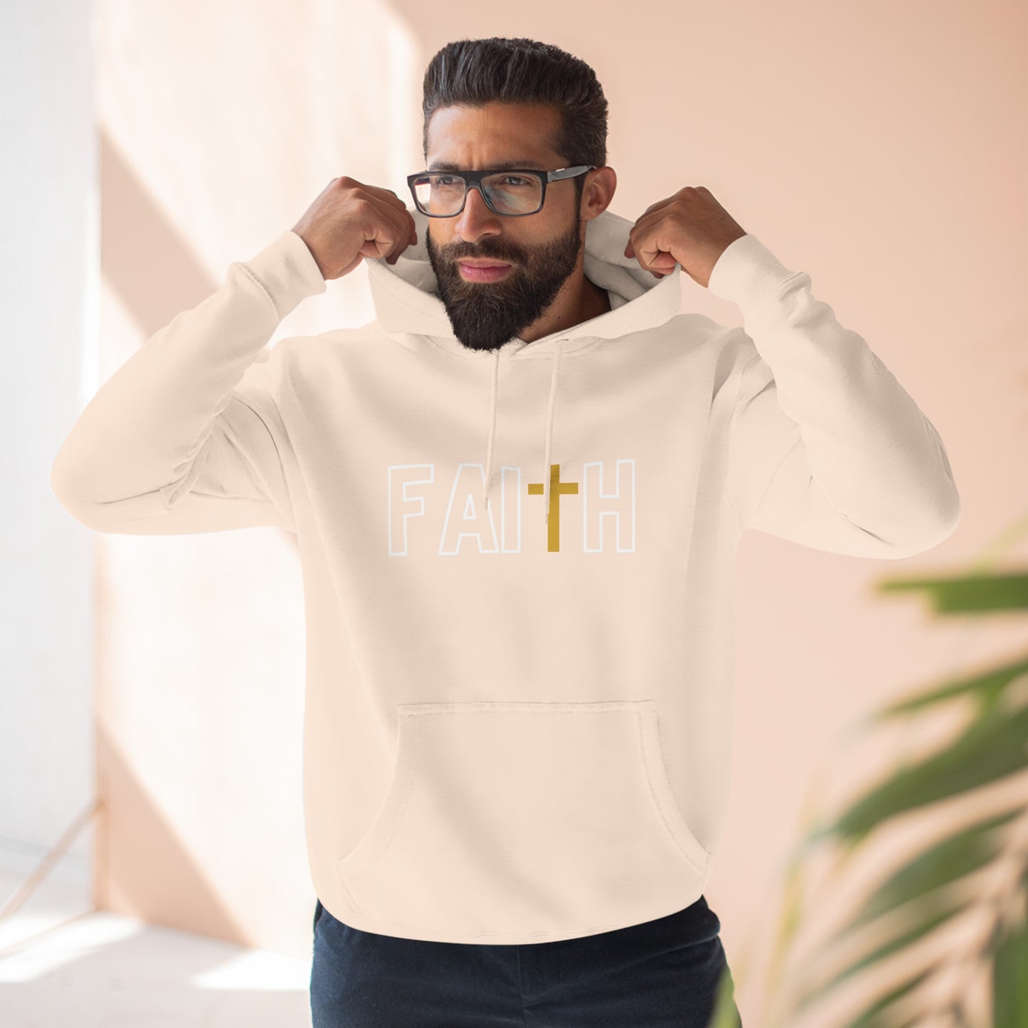 FAITH/Hebrews 11- Unisex Premium Pullover Hoodie (gold)