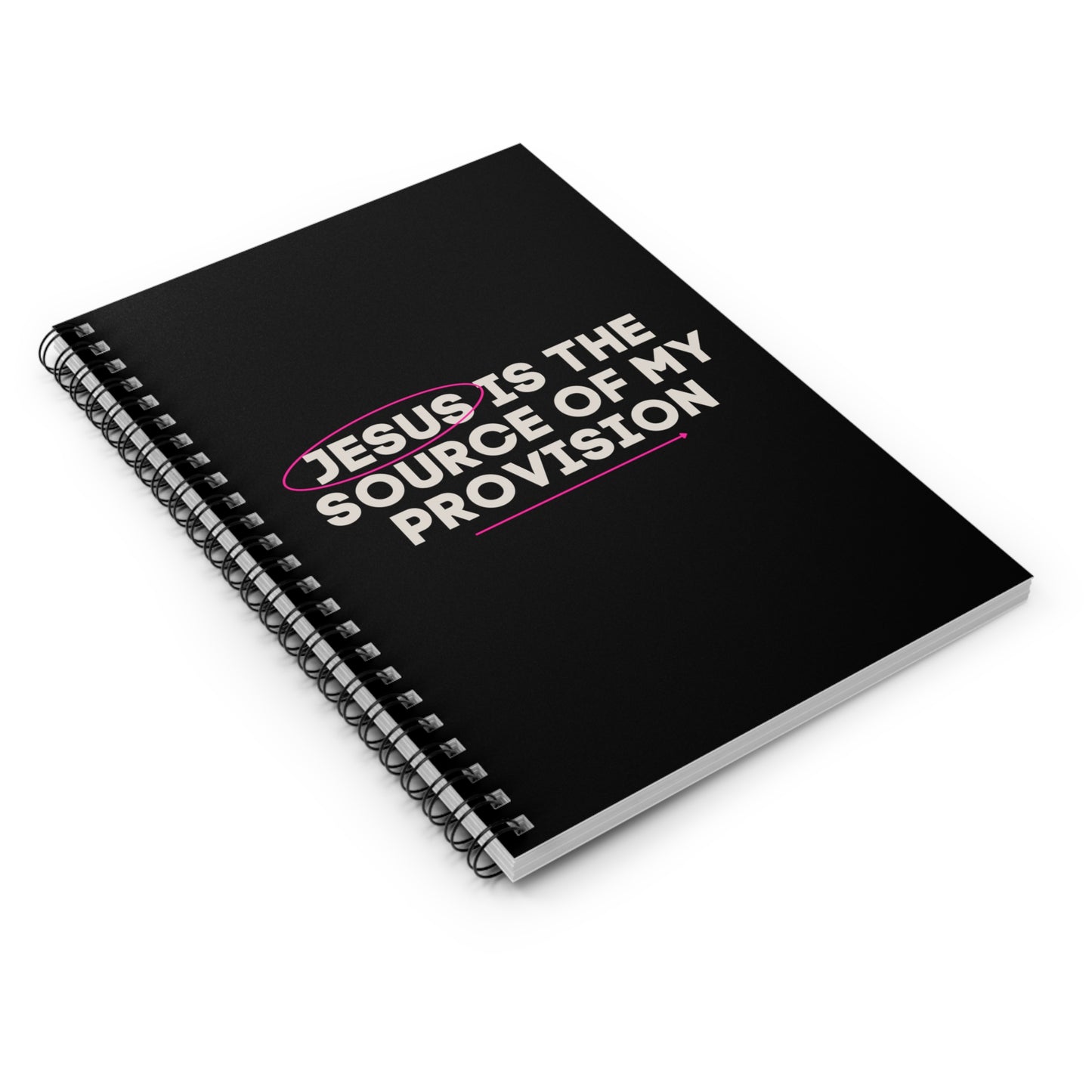 Jesus is the Source of My Provision- Spiral Notebook