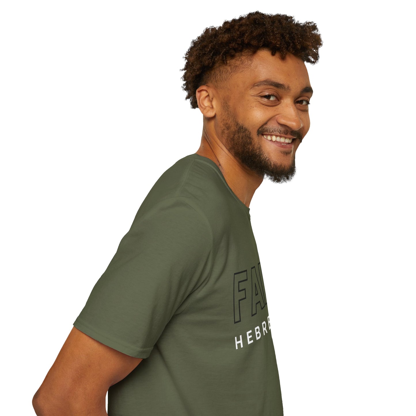 FAITH/HEBREWS 11- Unisex Softstyle T-Shirt (black & white)