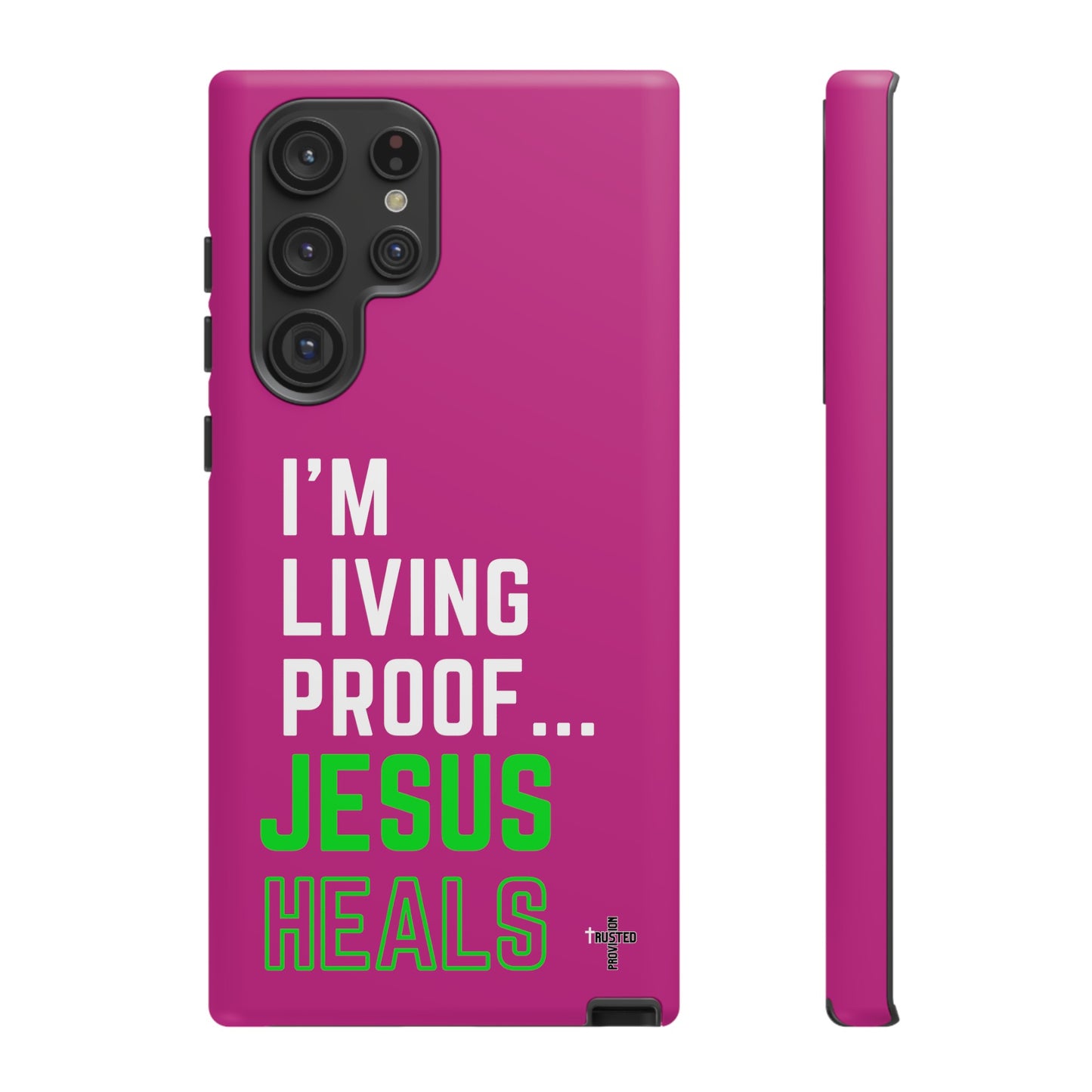 I'm living proof...Jesus Heals- Tough Case (pink)