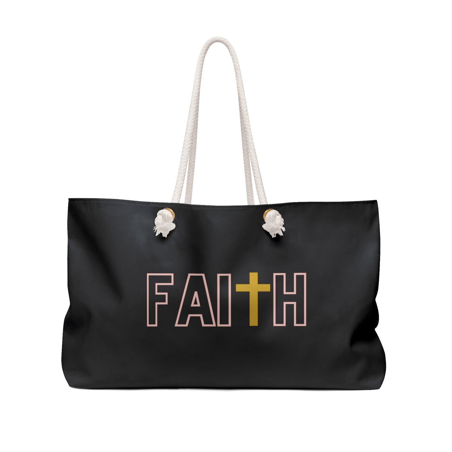 FAITH/Hebrews 11- Weekender Bag (black/rose/gold)