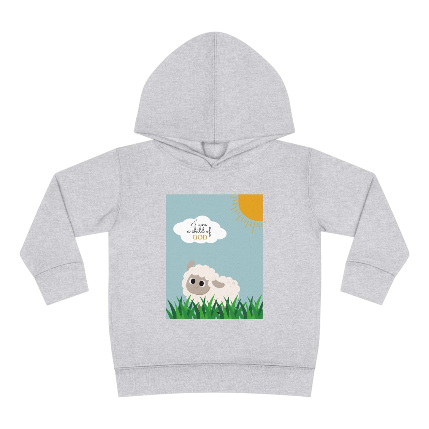 I am a child of God- Toddler Pullover Fleece Hoodie (adorable sheep)