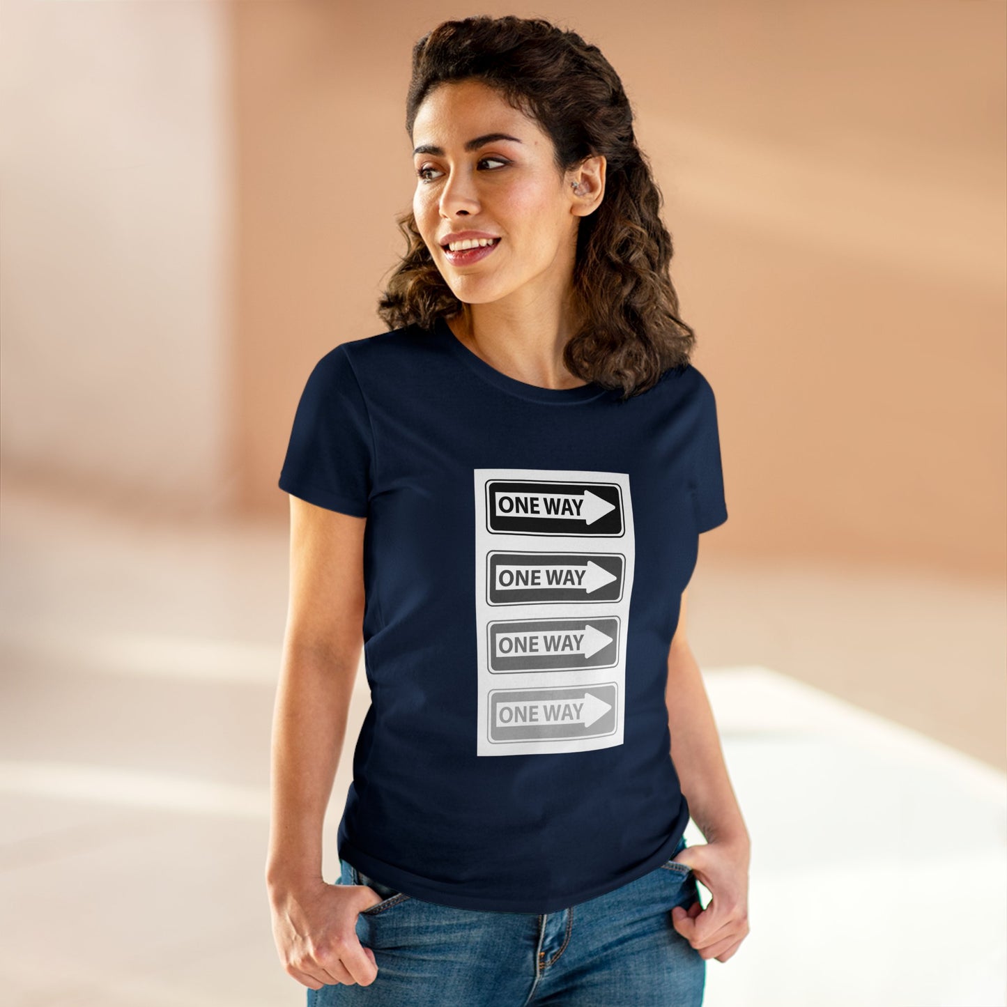 One Way- Women's Midweight Cotton Tee