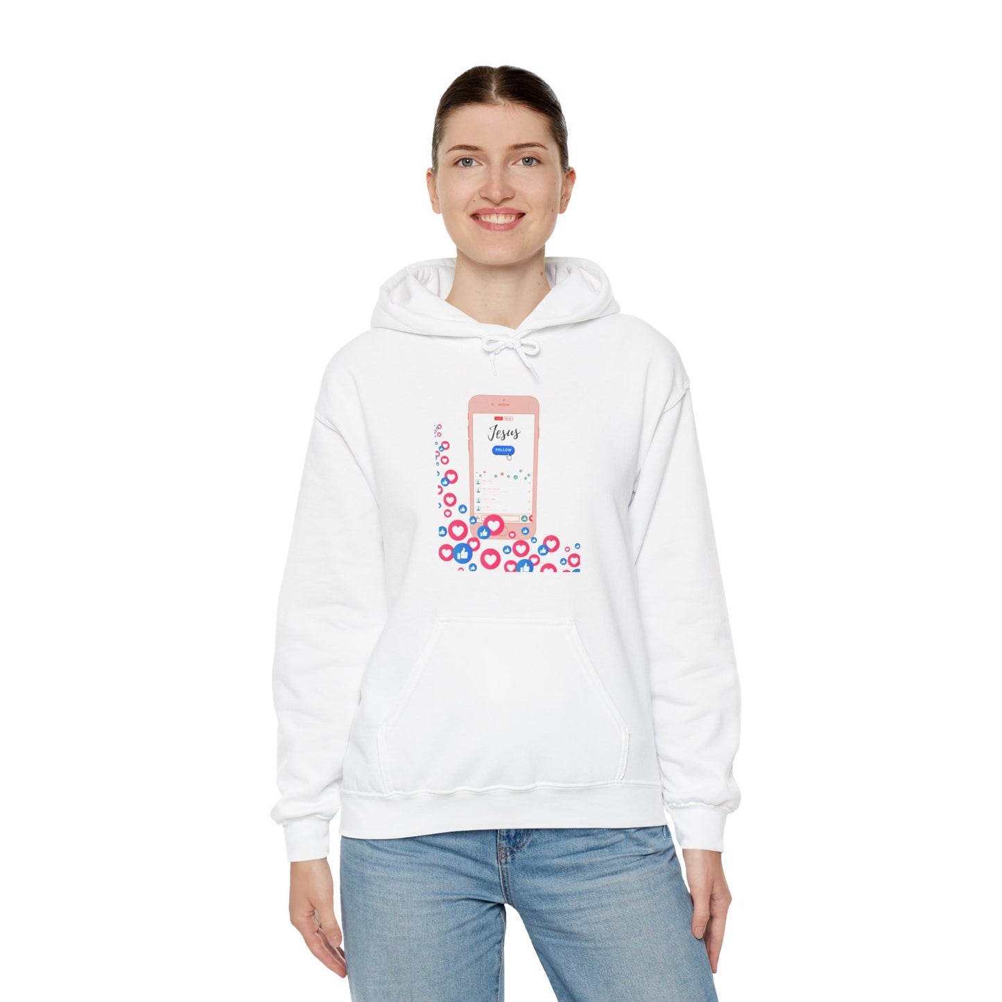 Follow Jesus- Women's Hoodie (pink)