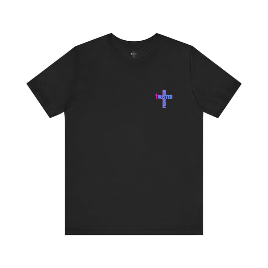 Trusted Provision- Unisex T-shirt (pink/blue logo)