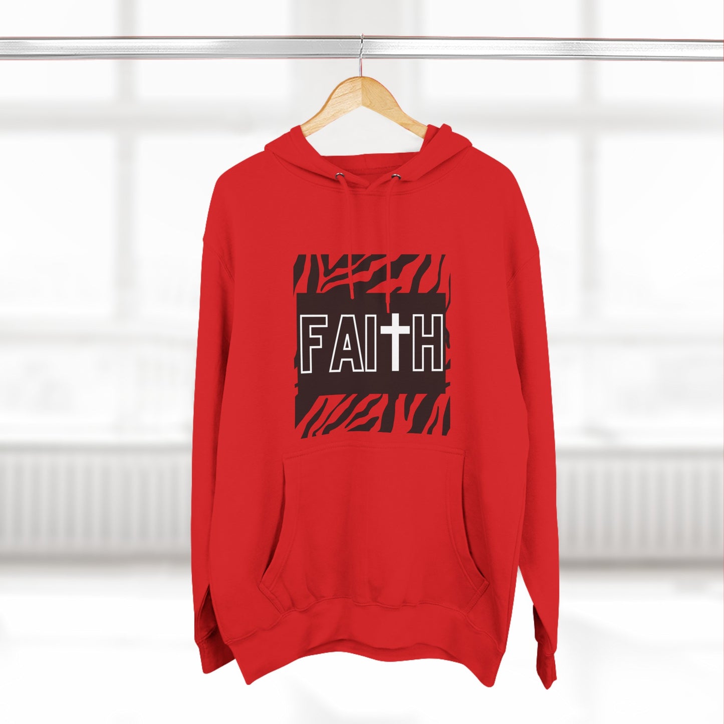 FAITH/Hebrews 11- Unisex Premium Pullover Hoodie (zebra)