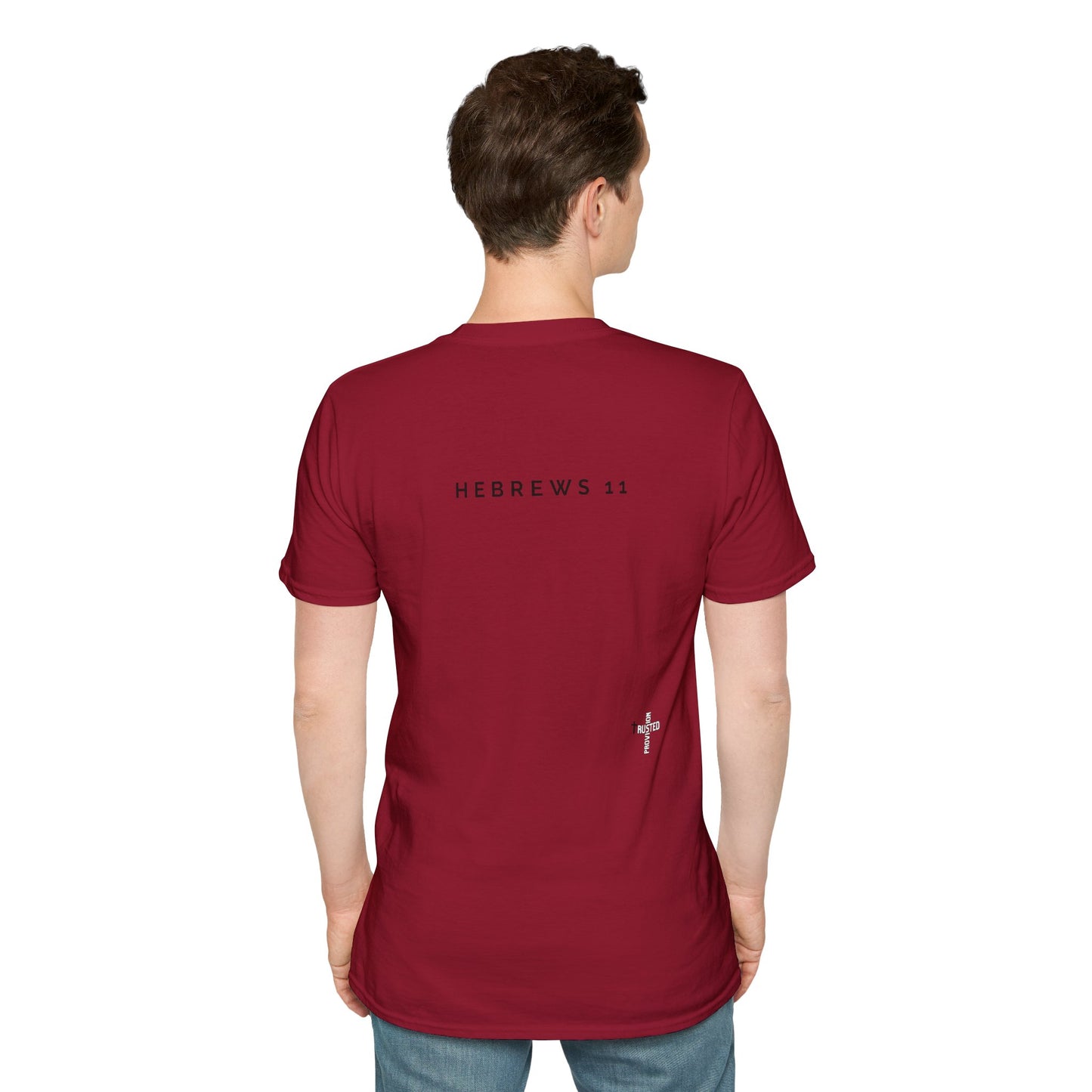 FAITH/HEBREWS 11- Unisex Softstyle T-Shirt (black & white)