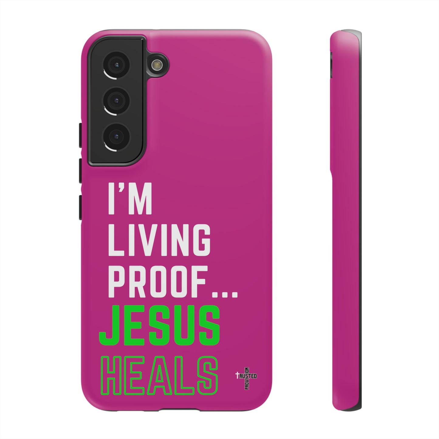 I'm living proof...Jesus Heals- Tough Case (pink)