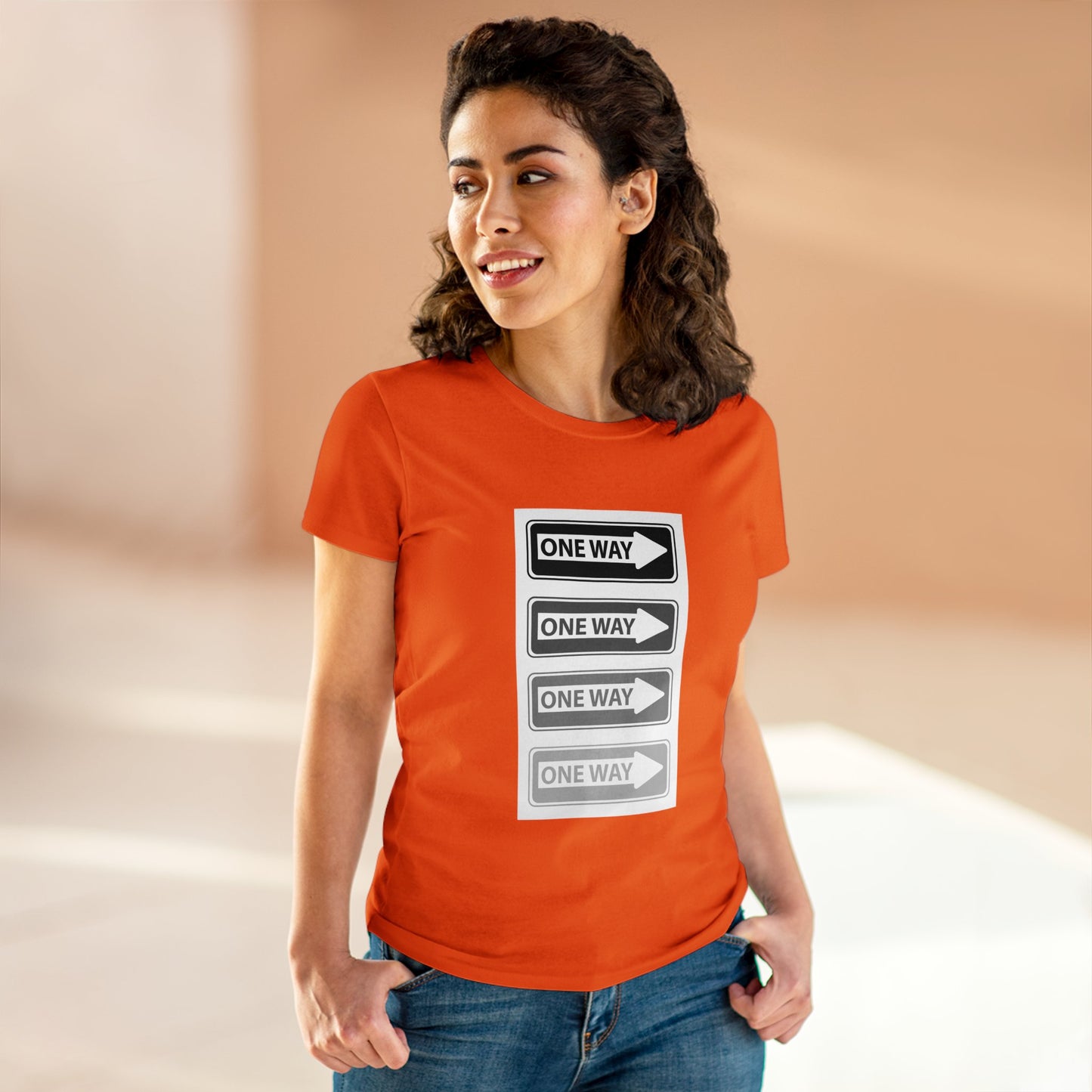 One Way- Women's Midweight Cotton Tee