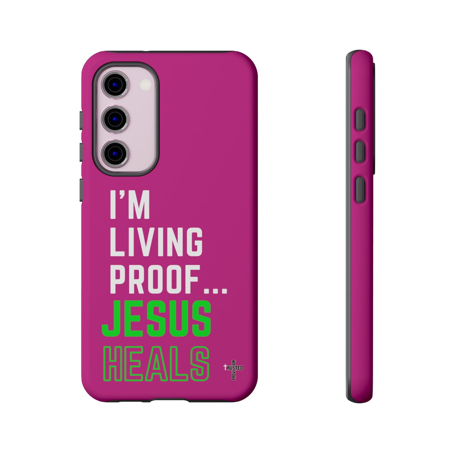 I'm living proof...Jesus Heals- Tough Case (pink)