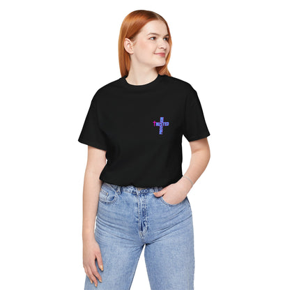 Trusted Provision- Unisex T-shirt (pink/blue logo)