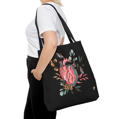 New Heart- Tote Bag (black)