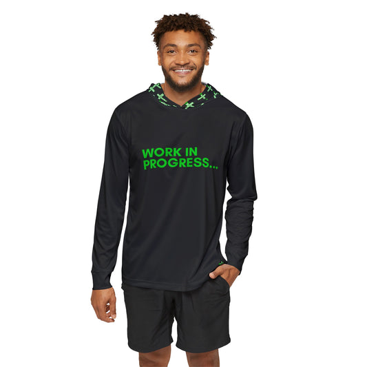 Work in Progreess...Men's Sports Warmup Hoodie (black)