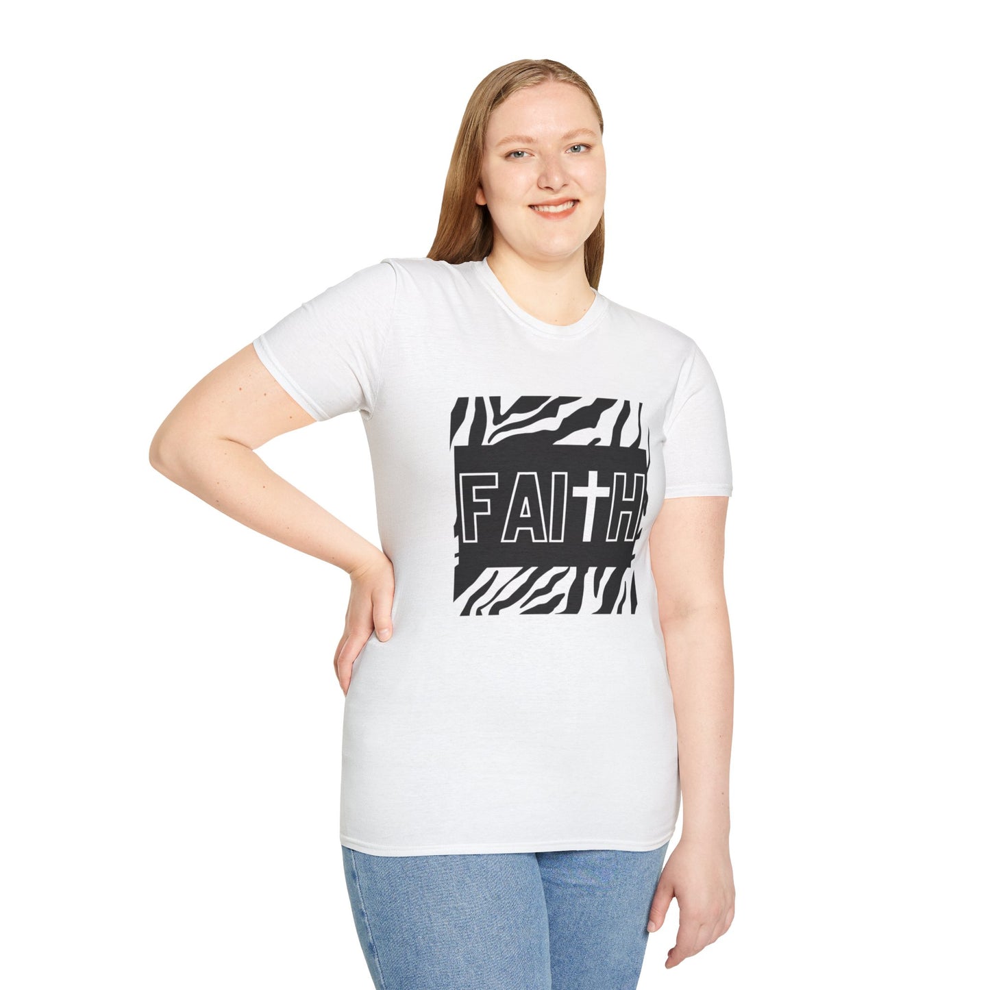 FAITH/Hebrews 11- Unisex Softstyle T-Shirt (zebra)