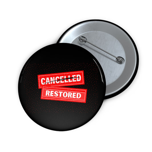 Restored- Pin Button (black)